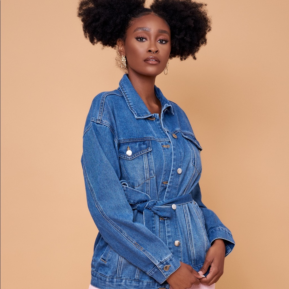 Dark denim jacket for layering